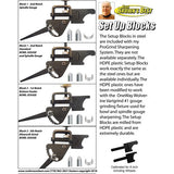 Ron Brown's Best - Gouge Setup Jigs  for Wolverine Sharpening Jig #1 & 8-inch grinding wheels