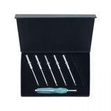 6 Interchangeable Inline Crochet Hook Kit Set with No Hassle Handle