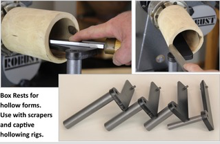 Box Tool Rest - Long Post for Lathes 20-24” - 1" Diameter Post