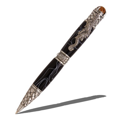 DRAGON TWIST PEN KIT- Antique Pewter-pkdrabu-3/8db