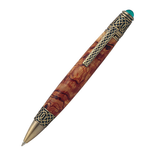 Celtic Twist Pen in Antique Brass
