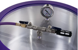 Glass Topped Wide 3 Gallon Stainless Steel Vacuum Chamber