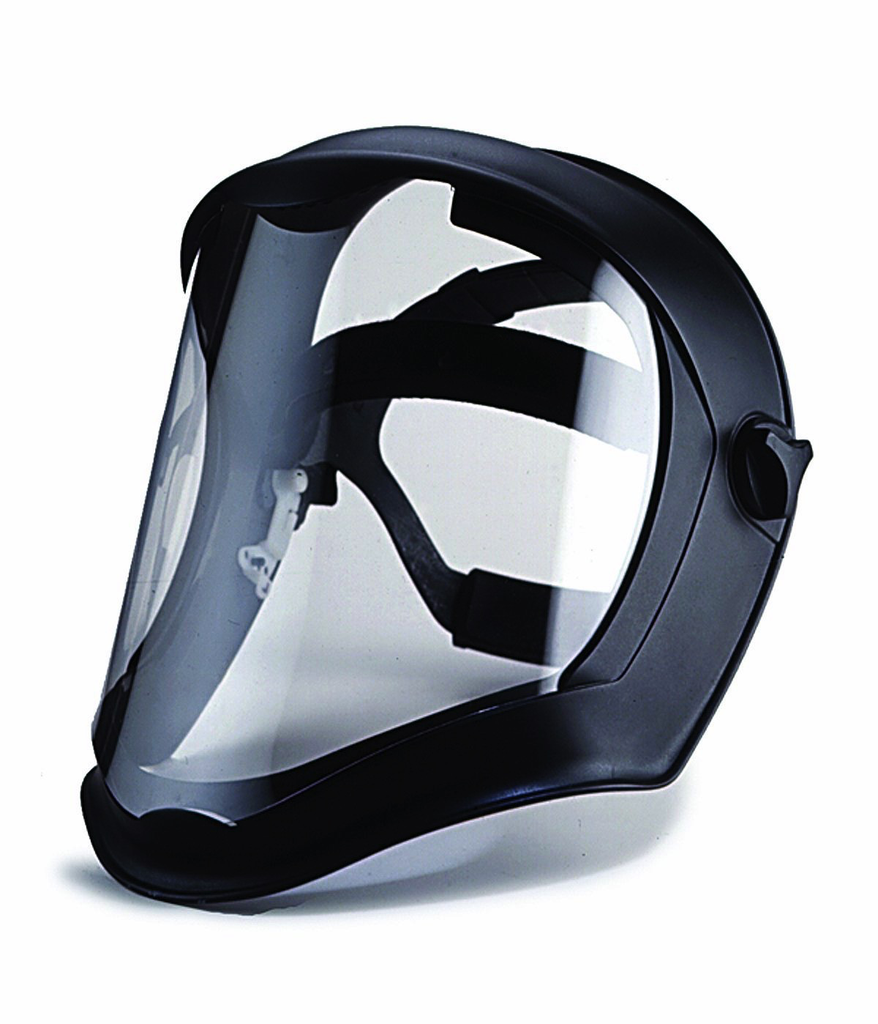 Uvex S8500 Bionic Black Matte Face Shield Clear Polycarbonate