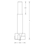 DI-C/T BORING BIT-203B  - 1 1/8” Carbide Boring Bit