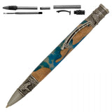 PKFLYAP Fly Fishing Antique Pewter Twist Pen Kit