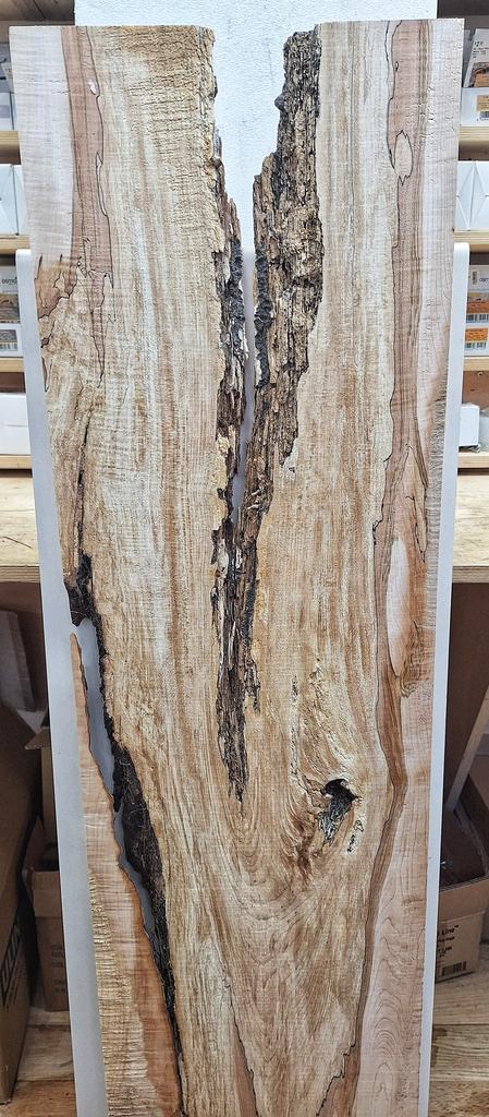 Curly Spalted Hard Maple 45" x 13 1/8" x 1"