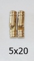 Solid Brass Barrel Hinges (pair) - 5x20