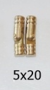 PC-Solid Brass Barrel Hinges (pair) - 5x20