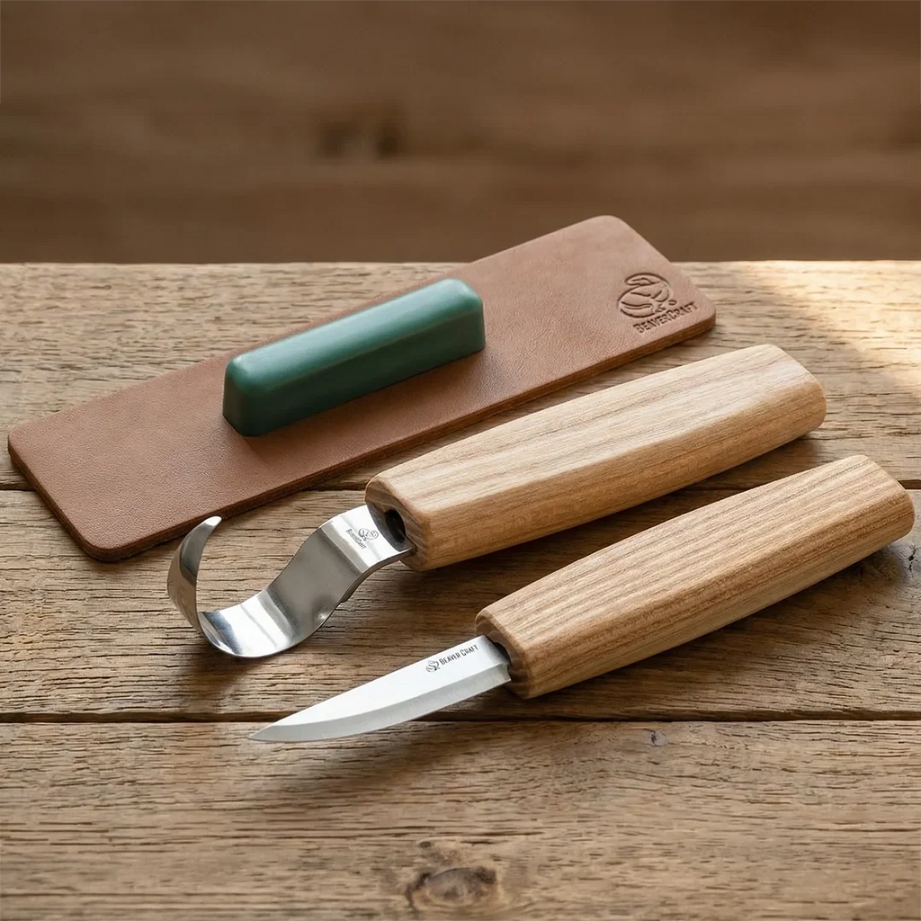 Spoon Carving Tool Set (2 knives + accessories)