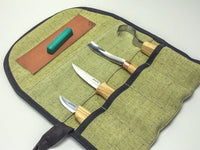 Spoon and Kuska Carving Professional Set (4 tools in roll + accessories)
