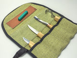 Spoon and Kuska Carving Professional Set (4 tools in roll + accessories)