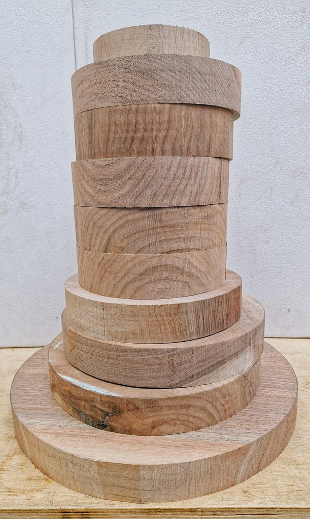 Walnut Round Bowl Blanks 1 1/2" X