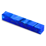 Acrylic Pen Blank-Iridescent blue with black swirls - AA-05