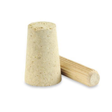 First Grade Agglomerated Tapered Cork Bottle Stoppers with 3/8 x 1 3/4” Birch Dowels.