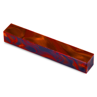 Acrylic Pen Blank-Fire red browns with swirling reds - AA-D
