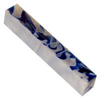 White & Blue Swirl 3/4