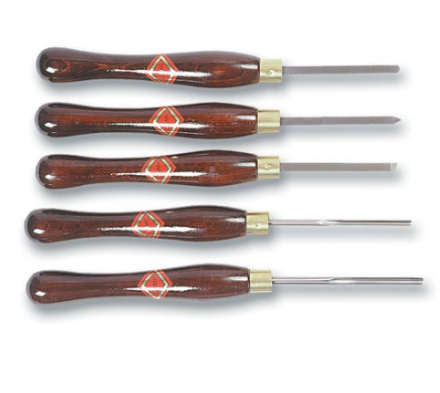 Hamlet- Walletted 5 piece HSS Small turning Tool Set.