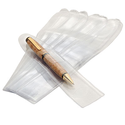20 Clear Pen pouches 1.5” x 6” long.
