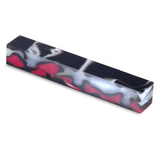 Acrylic Acetate- pen blank- black with iredesant rose and pearl white