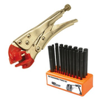 Locking Soft-Grip Pliers and Disassembly Punch Set Combo