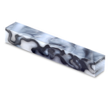 Acrylic Acetate-Swirly Black and Mother of Pearl Pen Blank
