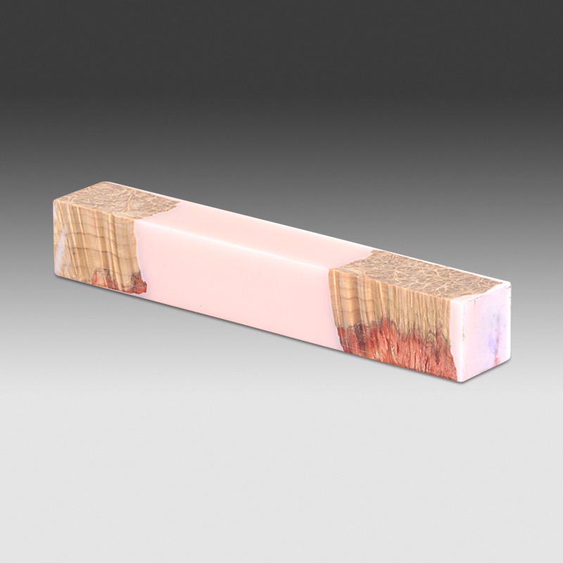 Hybrid Pen Blank Acrylic & Stablized Wood 5/8”x5/8”x5.5” -  Hybrid Pen Blank #14