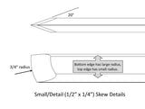 Robust-SK-SM-WH  Small Skew  1/2" x 1/4" with 12" Maple Handle