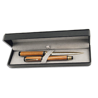 Black Leatherette Letter Opener / Pen Box