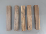 Wood Set - 5 Pieces of Goncalo Alves  1.25" x 1.25" x 8+/-"