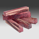 Stablizied Curly Maple Dye Red  7/8” x 7/8” x 5.5”