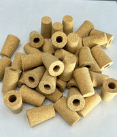First Grade Agglomerated Tapered Cork Bottle Stoppers; NO dowel. - 25 pack.