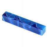 Acrylic  Pen Blank- Blue Swirl Explosion - AA-302