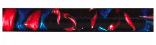 Acrylic Pen Blank-Swirls of Red and Blue in a Sea of Black - AA-18