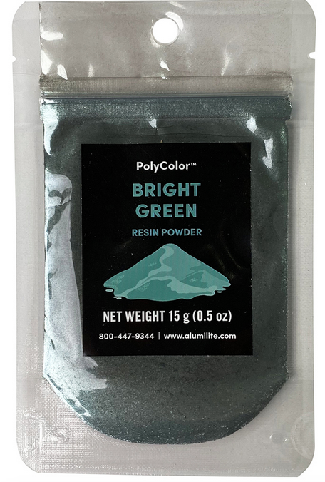 PolyColor Resin Powder Green Pearl 15-Gram