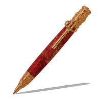 Skeleton Key Twist Pen - 24kt Gold