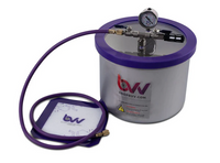Glass Topped Wide 3 Gallon Stainless Steel Vacuum Chamber