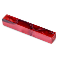 Acrylic Pen Blank- Red Wave Explosion - AA-48