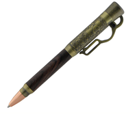 Lever Action Ballpoint Pen - Antique Brass