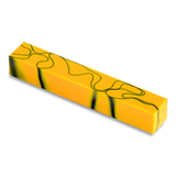 Acrylic Acetate Pen Blank-Yellow with thin black line
