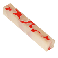 White & Red Swirl 3/4