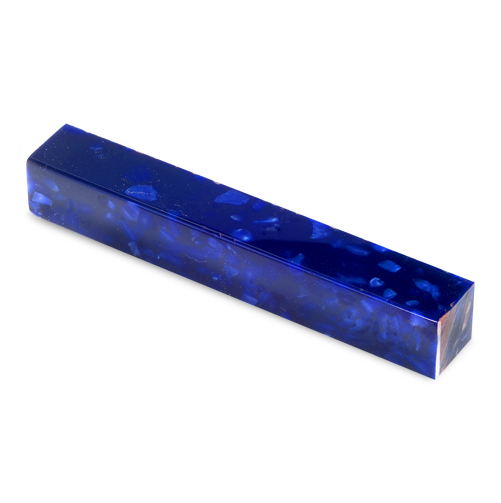 Acrylic Pen Blank-Rich Blue & Pearl Fleck - AA-38