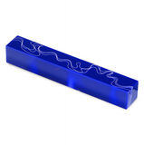 Acrylic Pen Blank-Rich Vibrant Blue with fine White Lines - AA-29